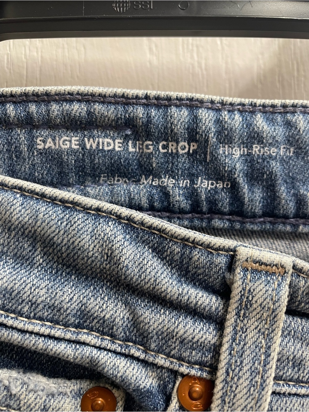 AG Adriano Goldschmied Saige Wide Leg Crop Jeans Distressed - Picture 5 of 6